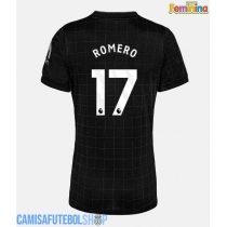 Camisa de time de futebol Tottenham Hotspur Cristian Romero #17 Replicas 2º Equipamento Feminina 2025-26 Manga Curta